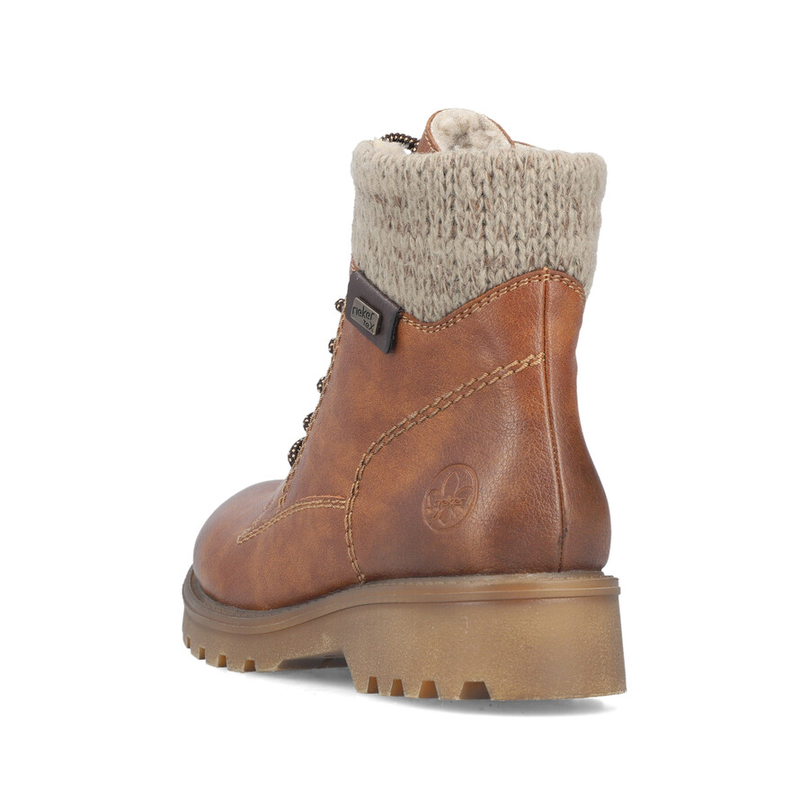 braune damenstiefel mit reißverschluss rieker 73220-24
