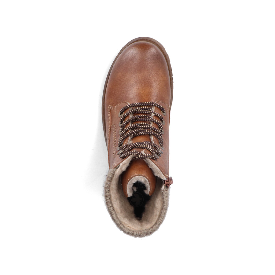 braune damenstiefel mit reißverschluss rieker 73220-24