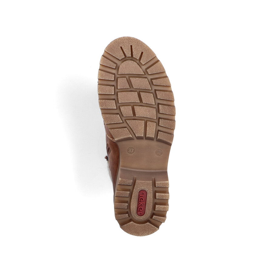 braune damenstiefel mit reißverschluss rieker 73220-24
