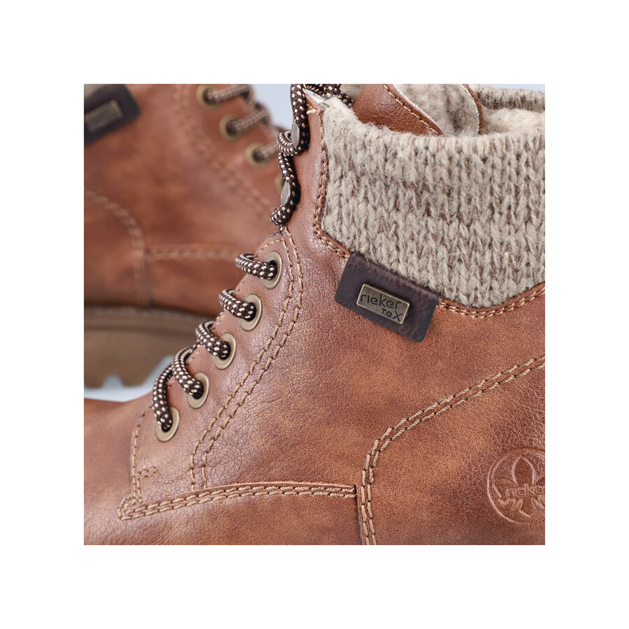 braune damenstiefel mit reißverschluss rieker 73220-24