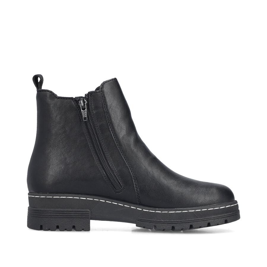 schwarze damenstiefel mit reißverschluss rieker 73892-00