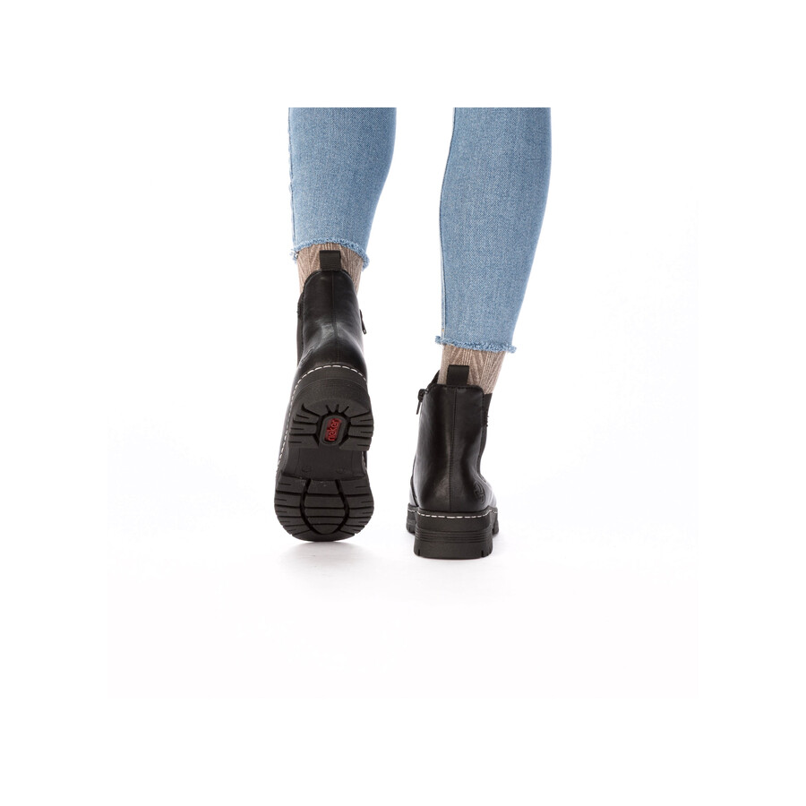 schwarze damenstiefel mit reißverschluss rieker 73892-00