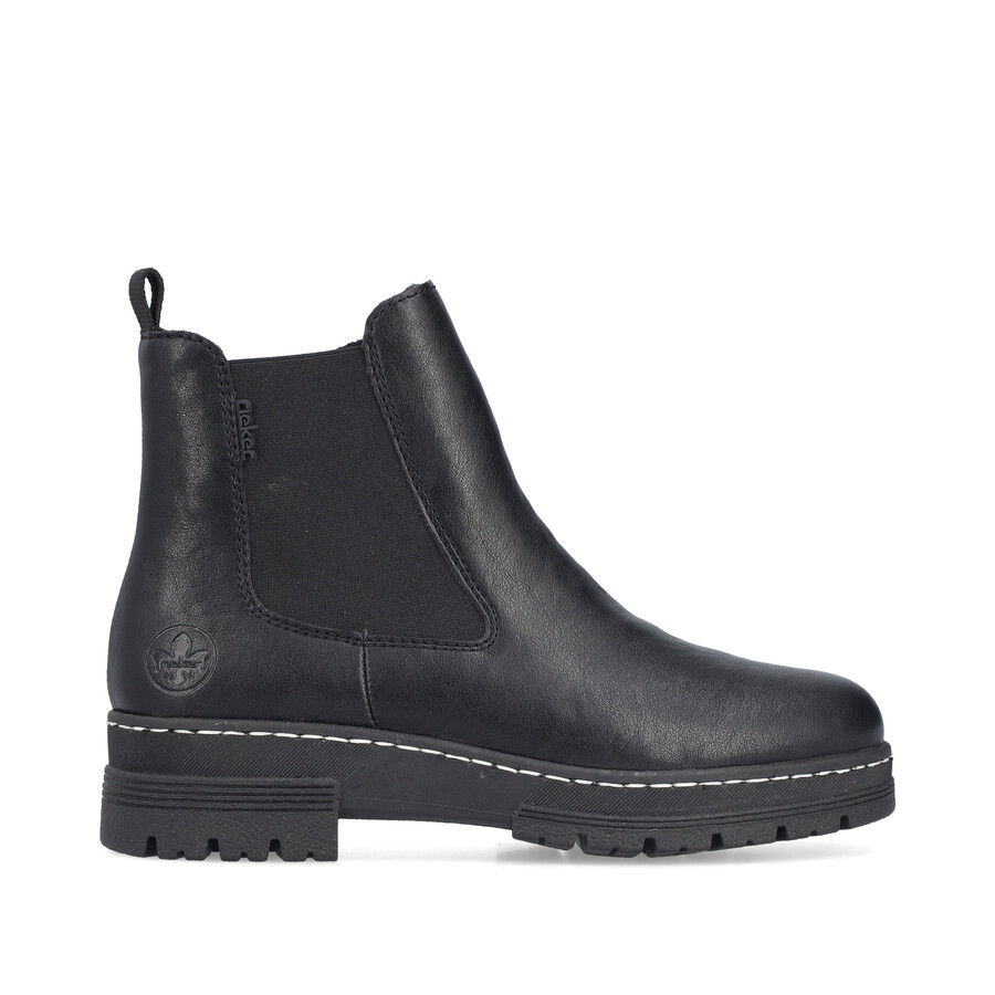 schwarze damenstiefel mit reißverschluss rieker 73892-00
