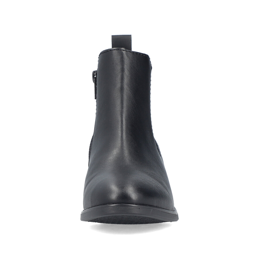 schwarze damen-stiefel mit reißverschluss rieker 73971-00