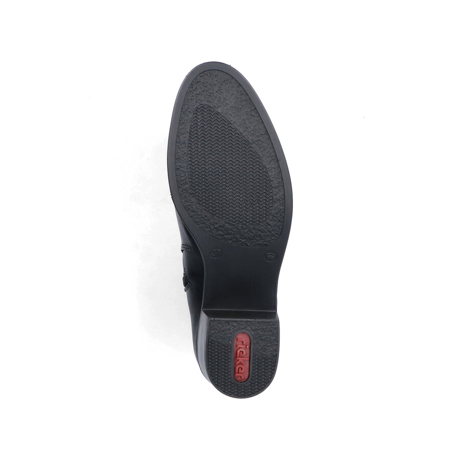 schwarze damen-stiefel mit reißverschluss rieker 73971-00