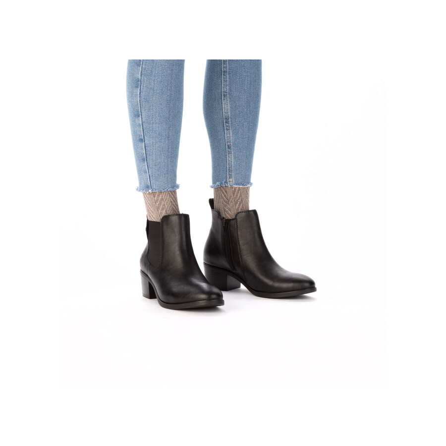 schwarze damen-stiefel mit reißverschluss rieker 73971-00
