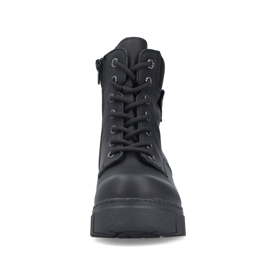 schwarze damen-stiefel mit reißverschluss rieker 74532-00