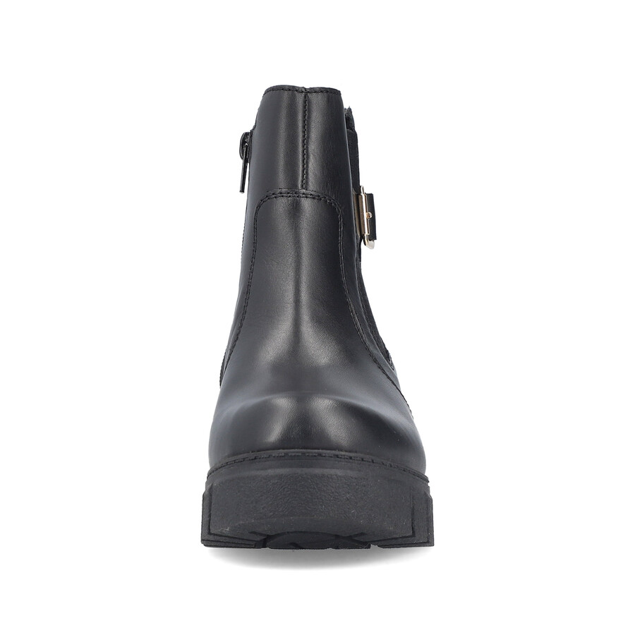 schwarze damenstiefel mit reißverschluss rieker 74560-00