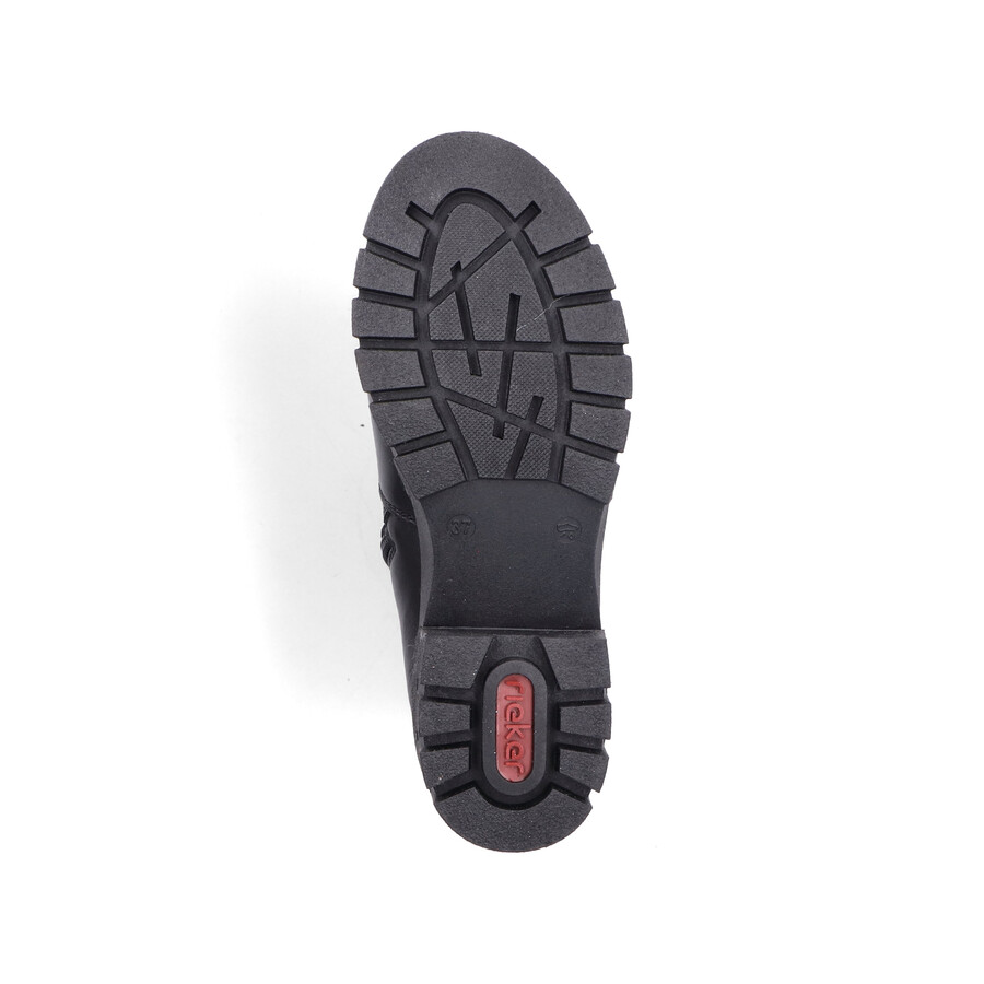 schwarze damenstiefel mit reißverschluss rieker 74560-00