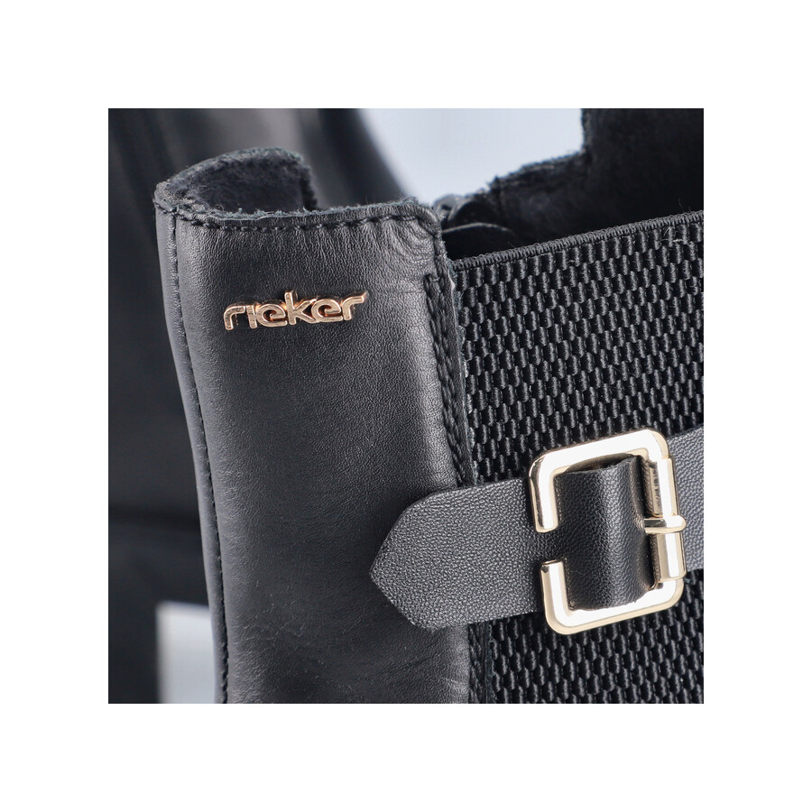 schwarze damenstiefel mit reißverschluss rieker 74560-00