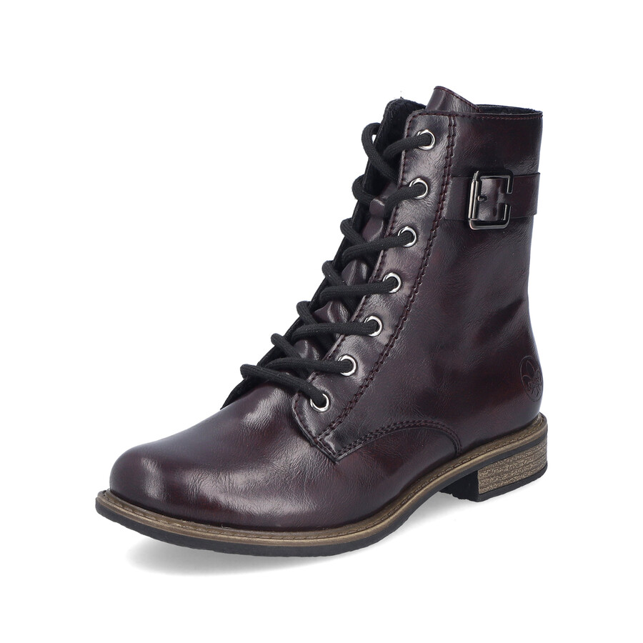 rote damen-stiefel mit reißverschluss rieker 74802-35