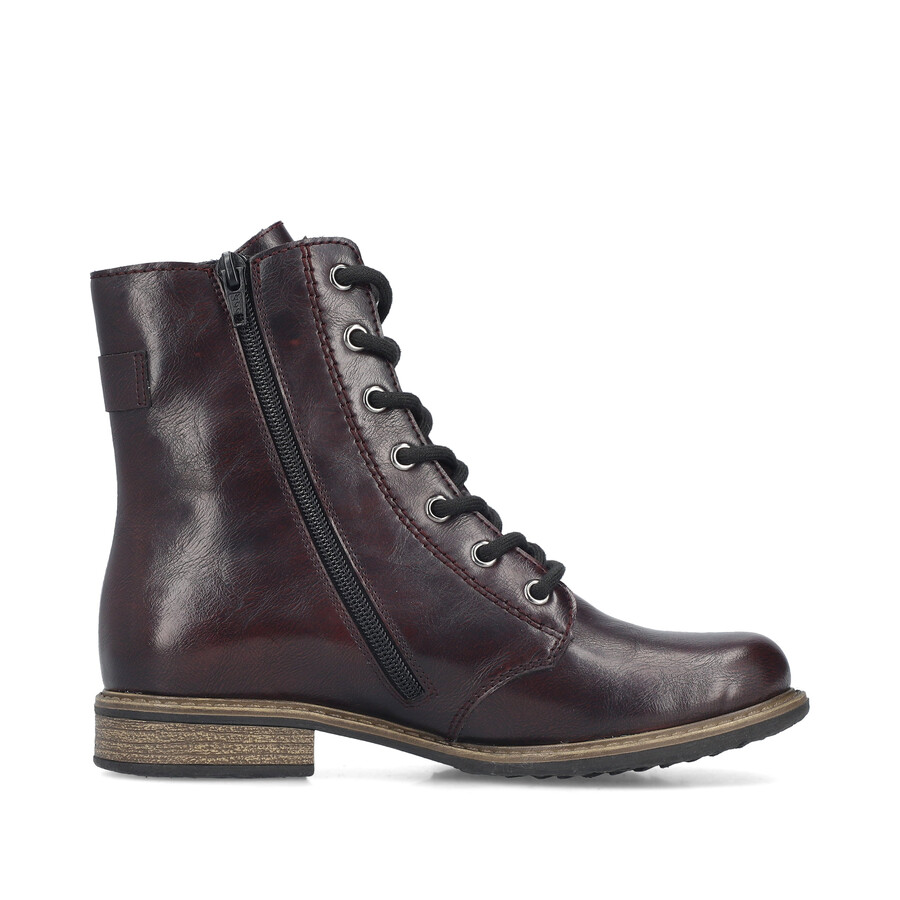 rote damen-stiefel mit reißverschluss rieker 74802-35