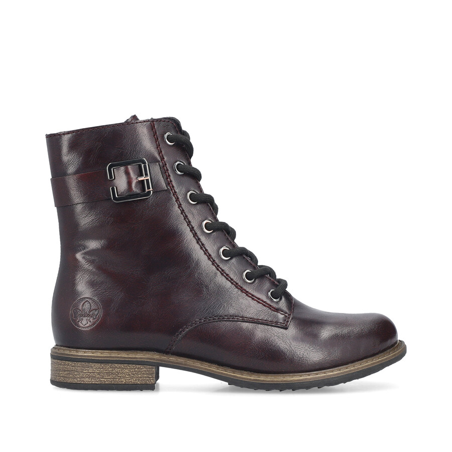 rote damen-stiefel mit reißverschluss rieker 74802-35