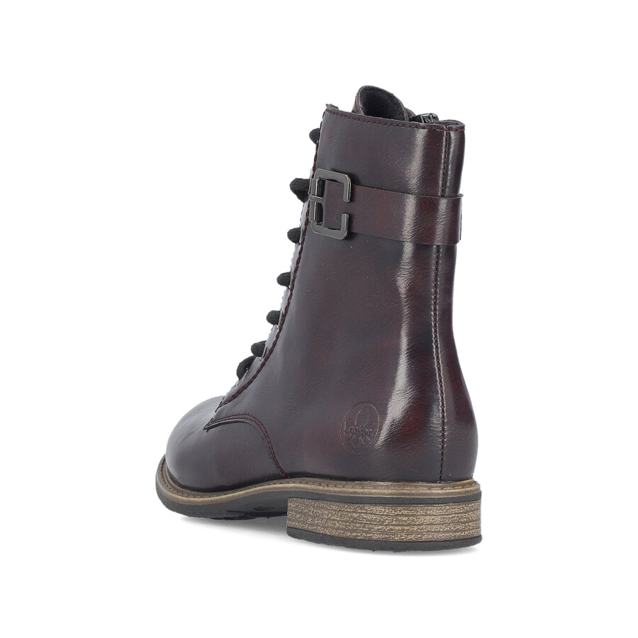 rote damen-stiefel mit reißverschluss rieker 74802-35