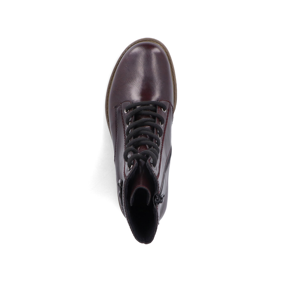 rote damen-stiefel mit reißverschluss rieker 74802-35
