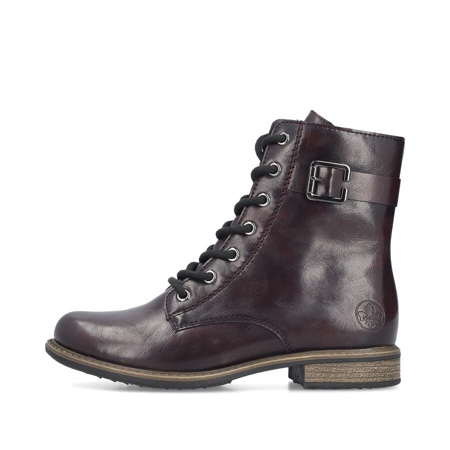 rote damen-stiefel mit reißverschluss rieker 74802-35