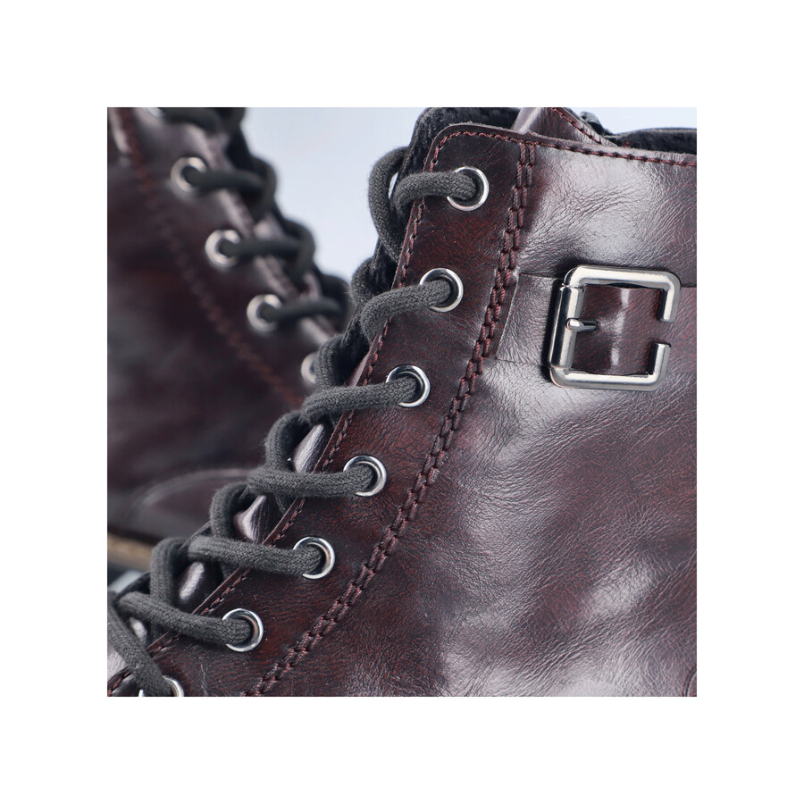 rote damen-stiefel mit reißverschluss rieker 74802-35