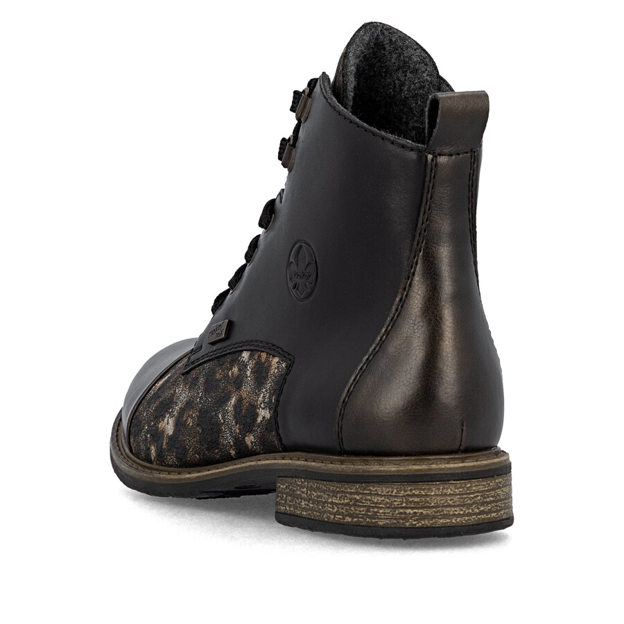 schwarze damen-stiefel mit reißverschluss rieker 74842-00