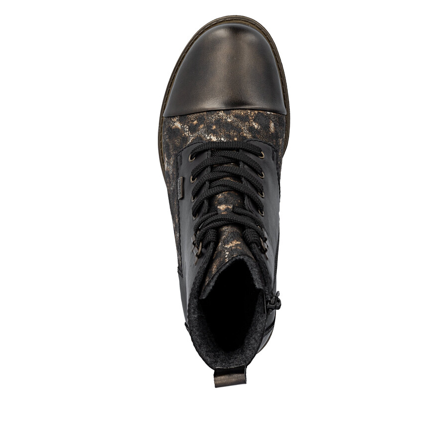schwarze damen-stiefel mit reißverschluss rieker 74842-00