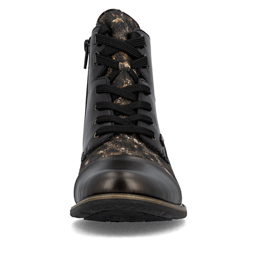 schwarze damen-stiefel mit reißverschluss rieker 74842-00