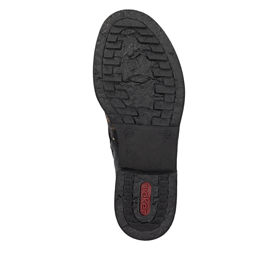 schwarze damen-stiefel mit reißverschluss rieker 74842-00
