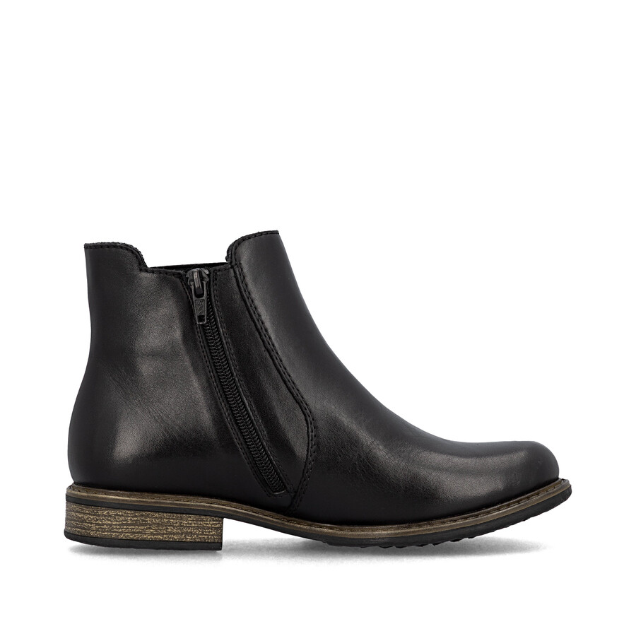 schwarze damenstiefel mit reißverschluss rieker 74870-00