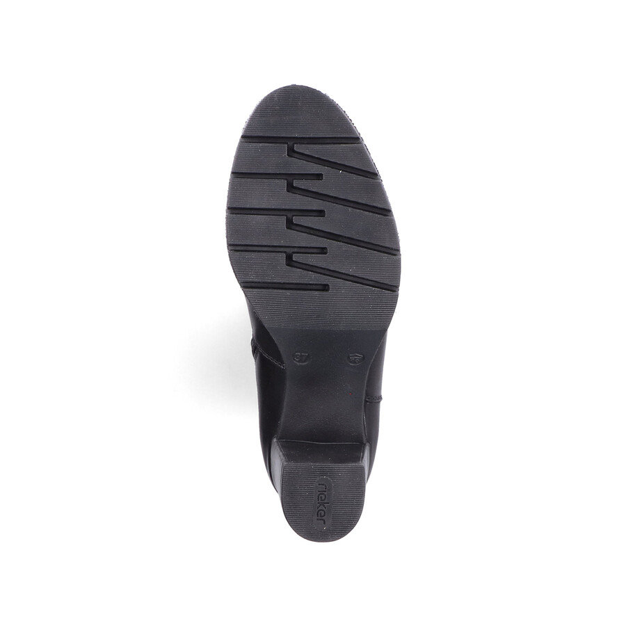 schwarze damen-stiefel mit reißverschluss rieker 77684-00