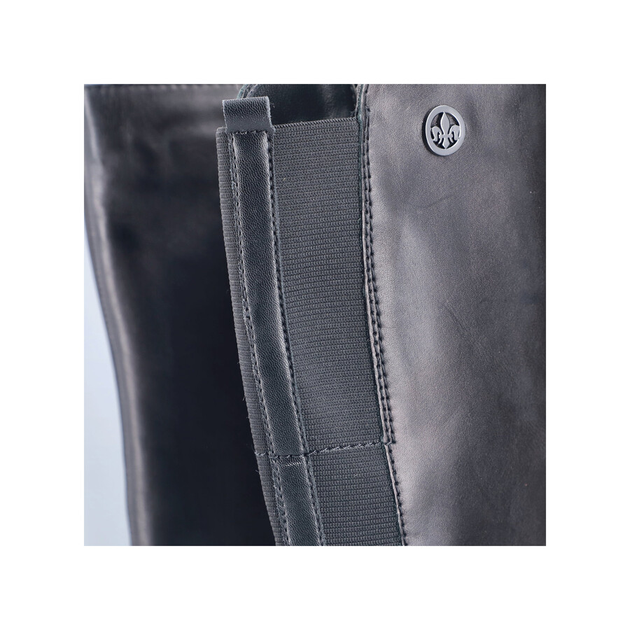 schwarze damen-stiefel mit reißverschluss rieker 77684-00