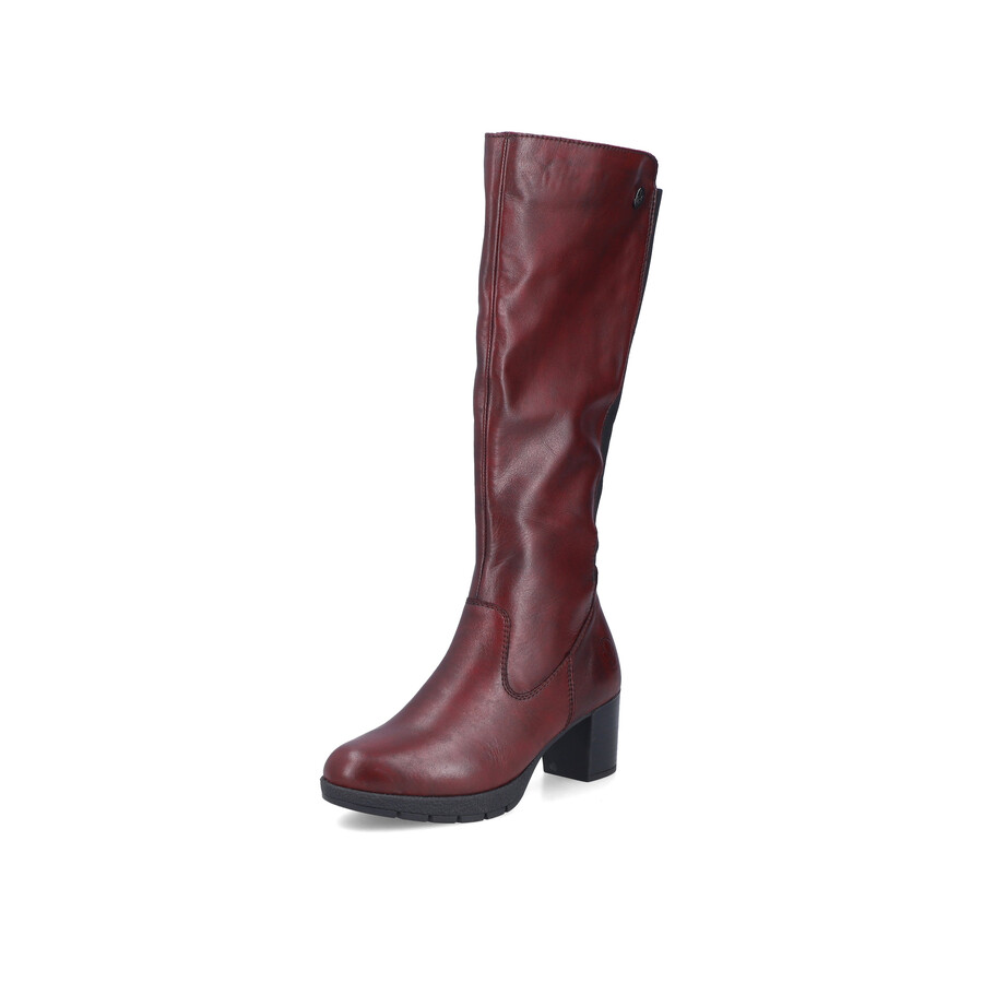 rote damen-stiefel mit reißverschluss rieker 77684-35