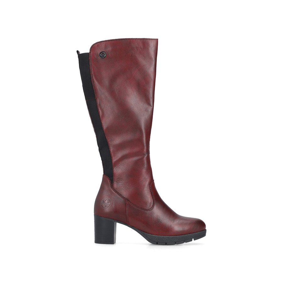 rote damen-stiefel mit reißverschluss rieker 77684-35