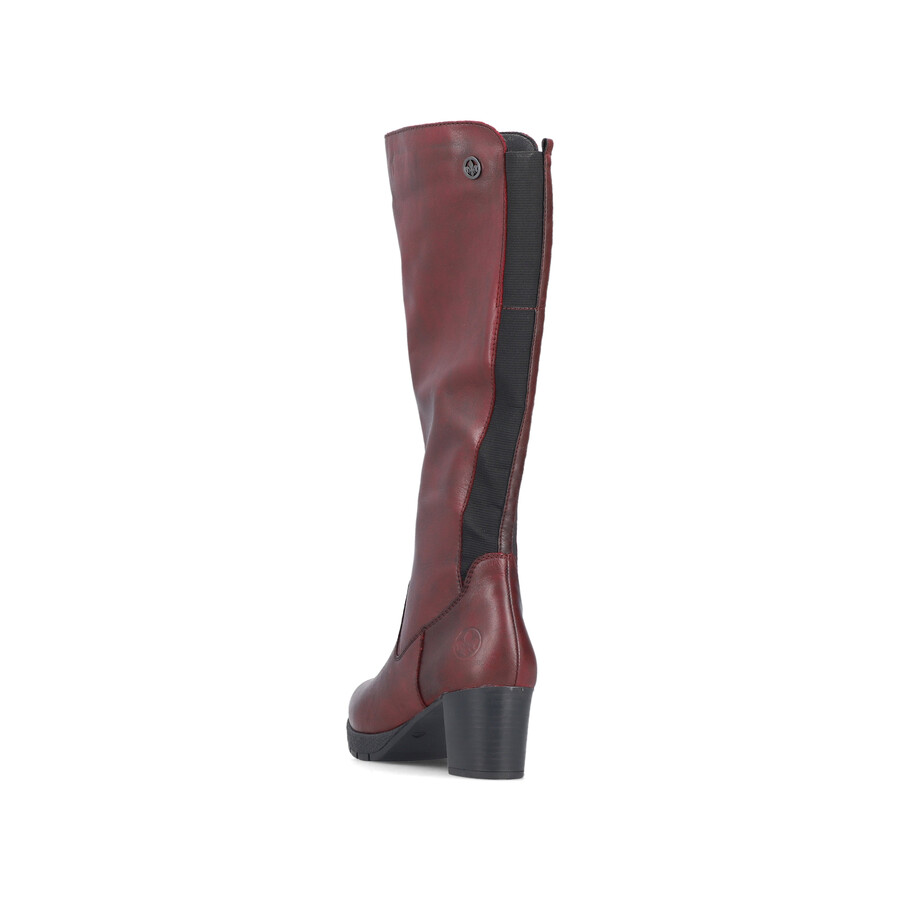 rote damen-stiefel mit reißverschluss rieker 77684-35