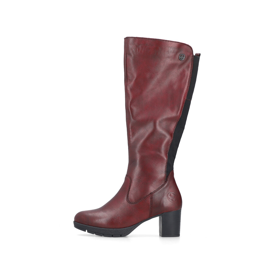 rote damen-stiefel mit reißverschluss rieker 77684-35