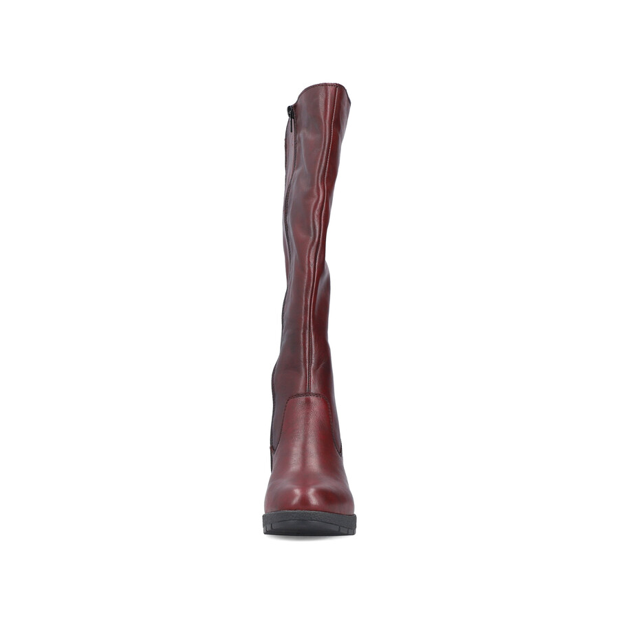 rote damen-stiefel mit reißverschluss rieker 77684-35