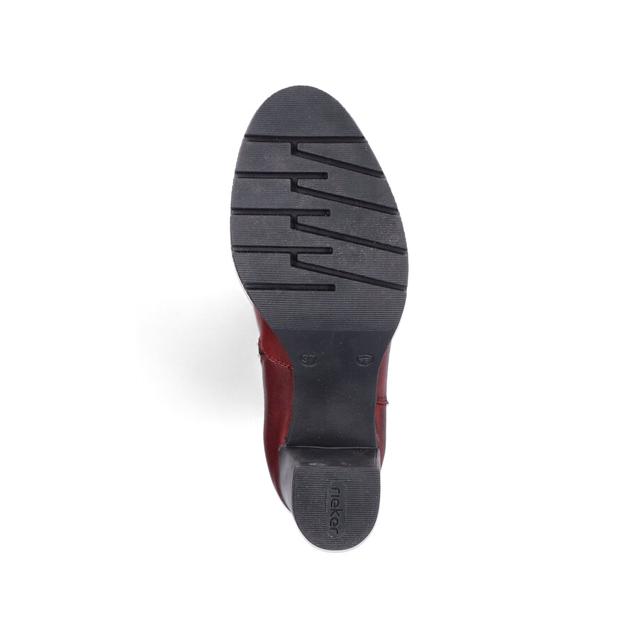 rote damen-stiefel mit reißverschluss rieker 77684-35