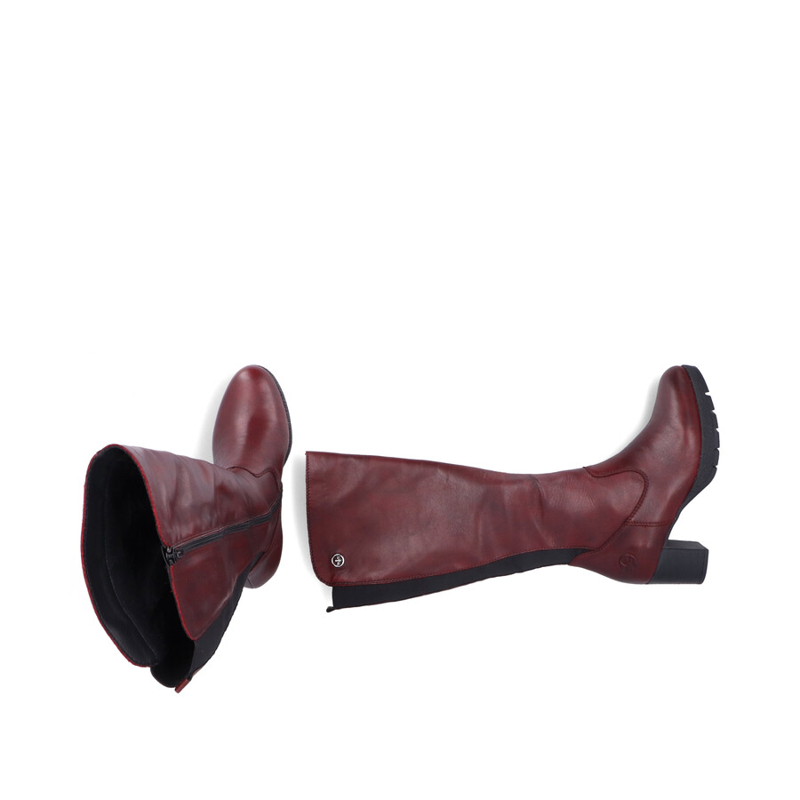 rote damen-stiefel mit reißverschluss rieker 77684-35