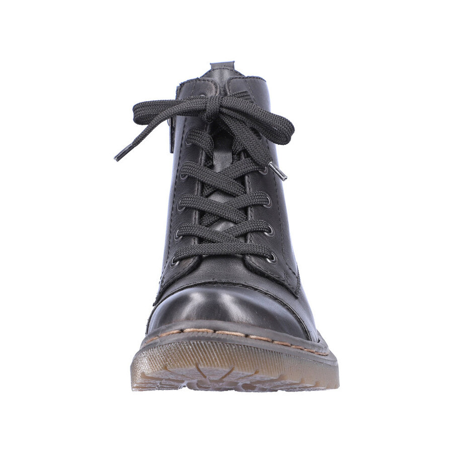 schwarze damen-stiefel mit reißverschluss rieker 78202-00
