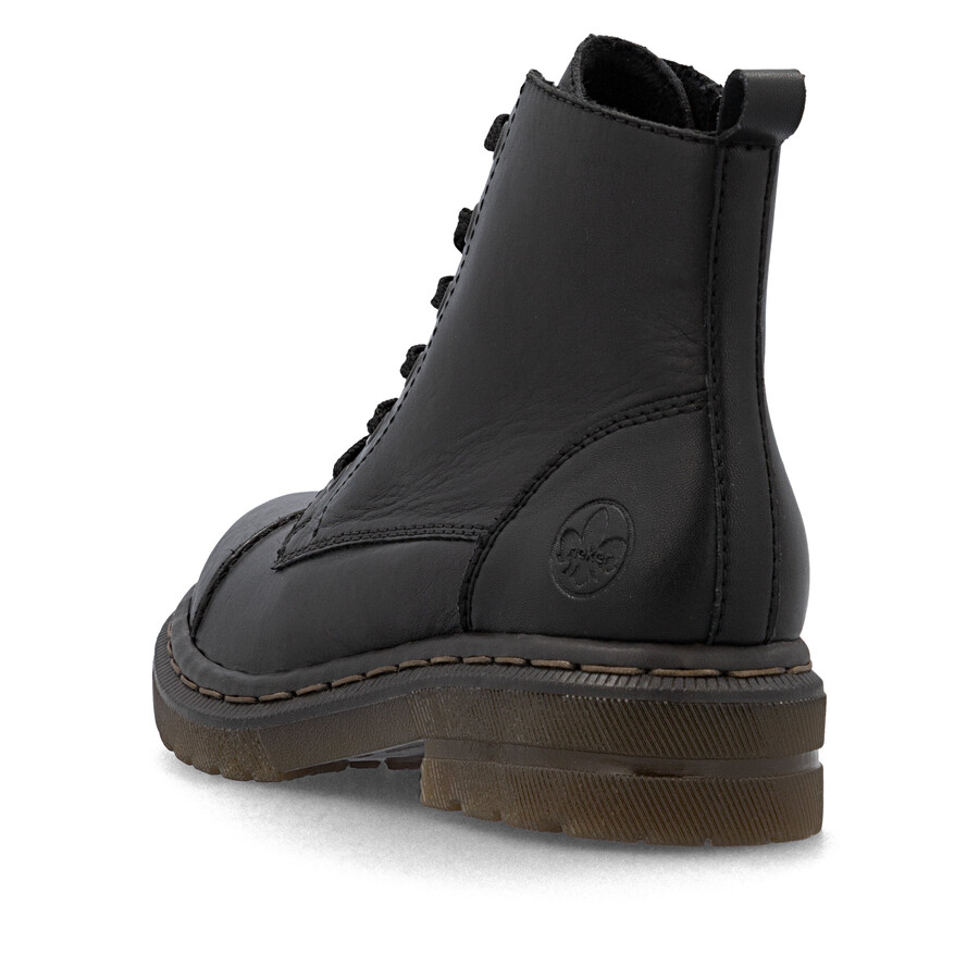 schwarze damen-stiefel mit reißverschluss rieker 78202-00