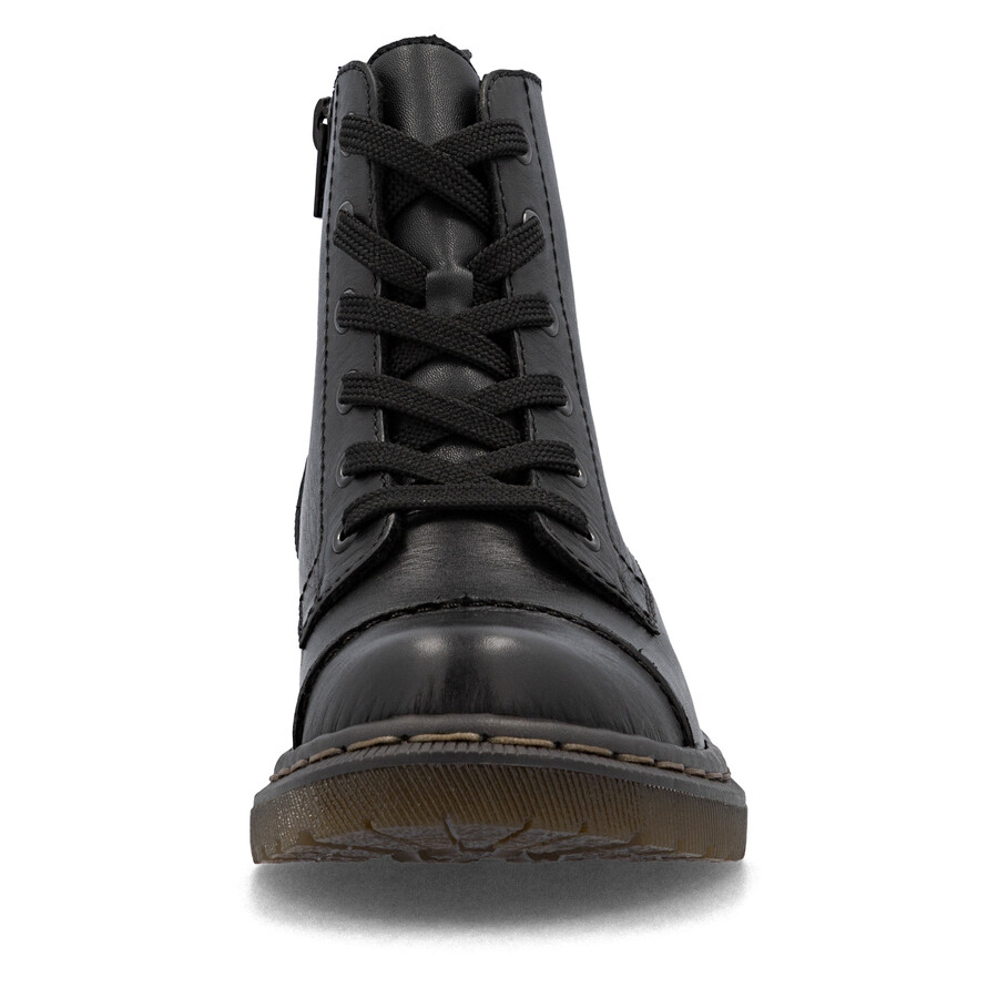 schwarze damen-stiefel mit reißverschluss rieker 78202-00