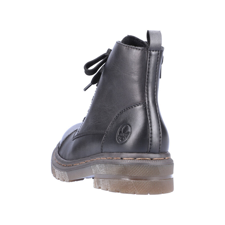 schwarze damen-stiefel mit reißverschluss rieker 78202-00
