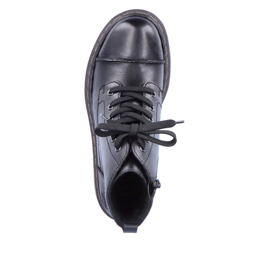 schwarze damen-stiefel mit reißverschluss rieker 78202-00