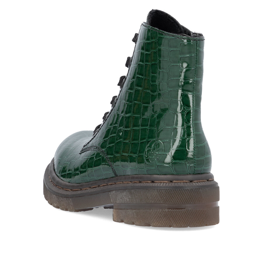 grüne damenstiefel mit reißverschluss rieker 78240-54