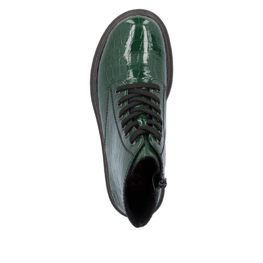 grüne damenstiefel mit reißverschluss rieker 78240-54
