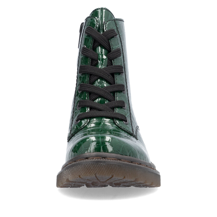 grüne damenstiefel mit reißverschluss rieker 78240-54
