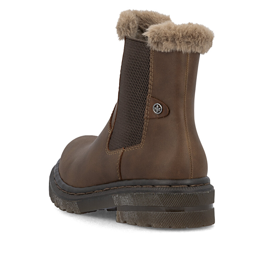 braune damenstiefel mit reißverschluss rieker 78250-22