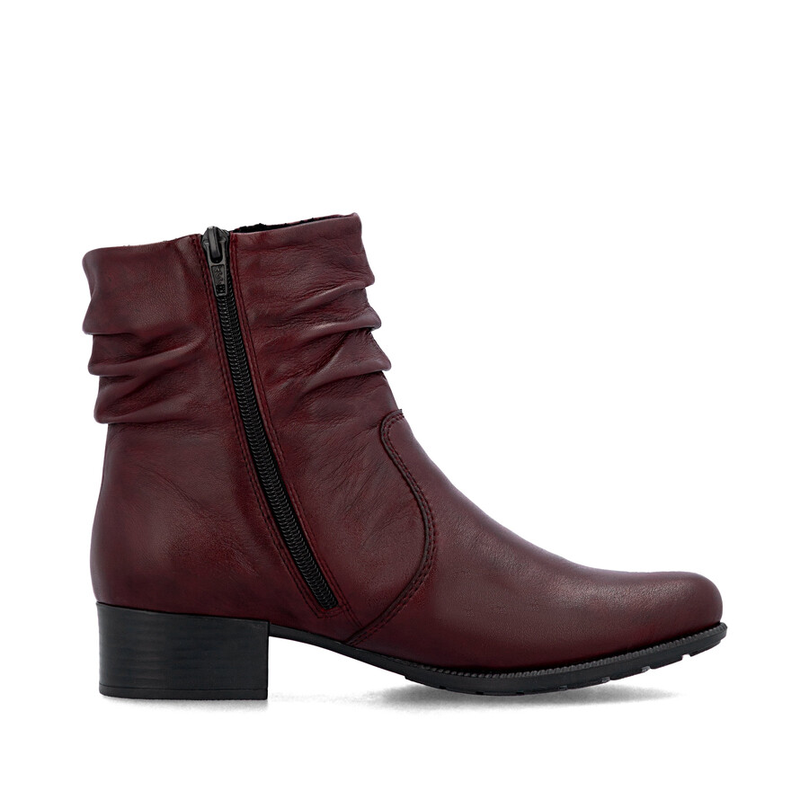rote damen-stiefel mit reißverschluss rieker 78656-35