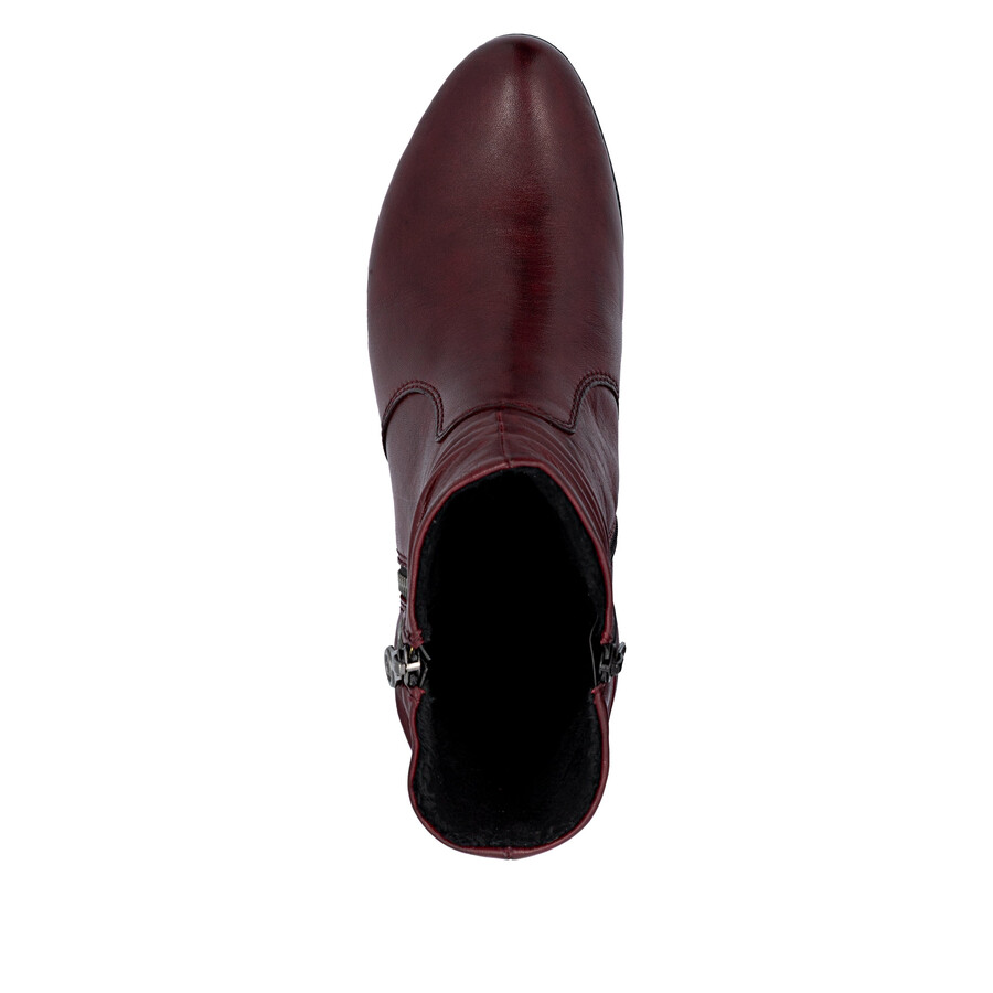 rote damen-stiefel mit reißverschluss rieker 78656-35