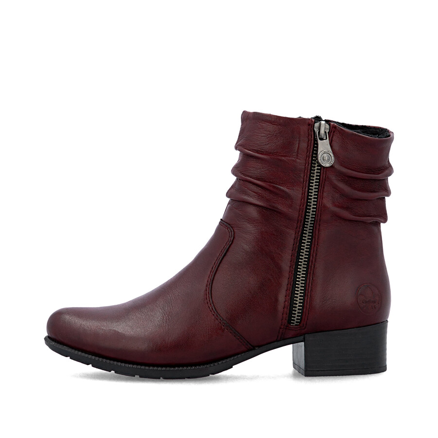 rote damen-stiefel mit reißverschluss rieker 78656-35