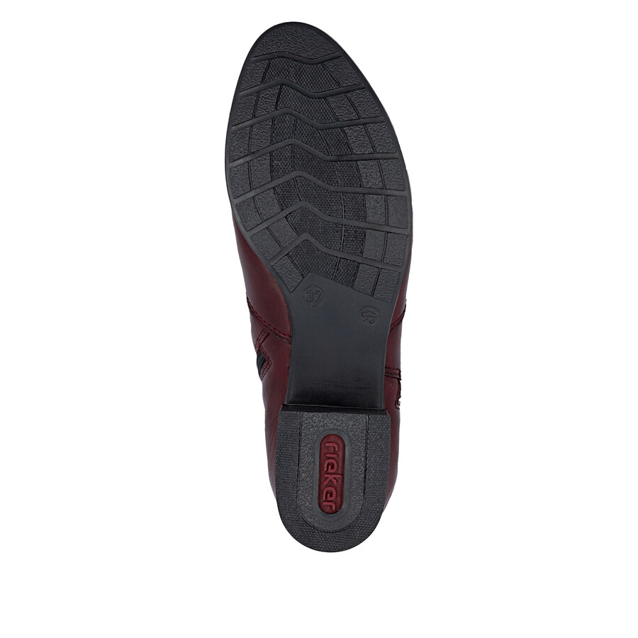 rote damen-stiefel mit reißverschluss rieker 78656-35