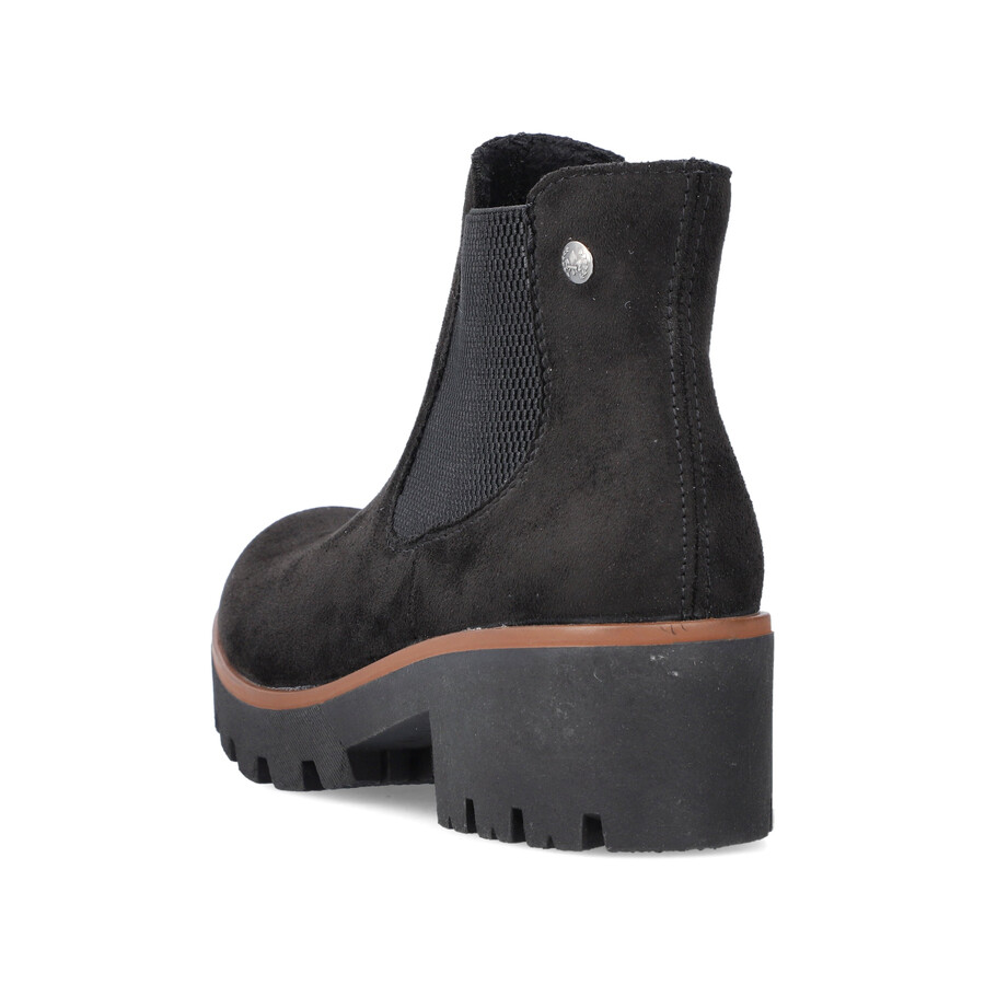 schwarze elastische stiefel für damen rieker 79265-00