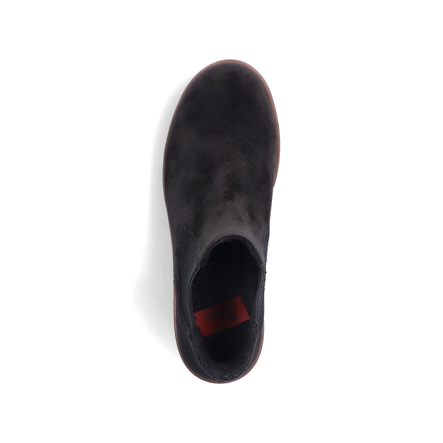 schwarze elastische stiefel für damen rieker 79265-00